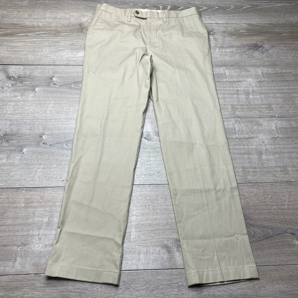 Peter Manning Pants Mens 31W 29L Tan Khaki Chino Cotton Twill Trousers‎